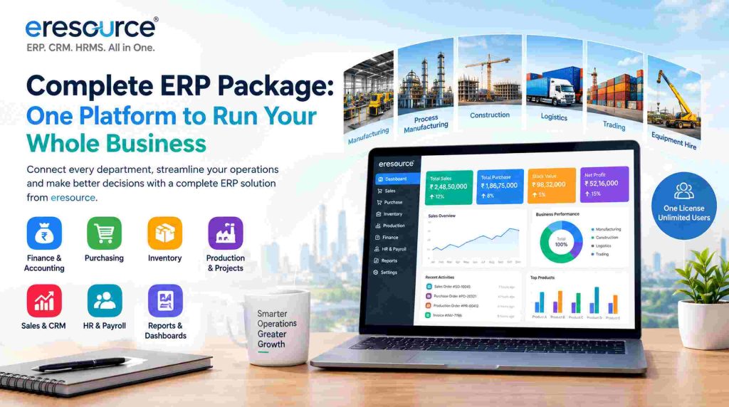 Complete ERP package – eresource ERP modules on one platform
