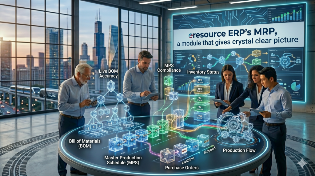 eresource ERP’s MRP, a module that gives crystal clear picture