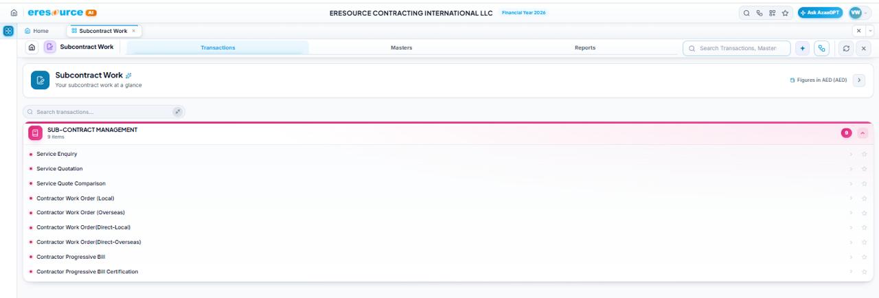 Subcontractor Management